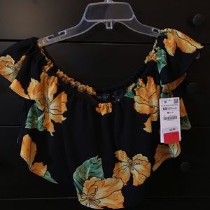 ZARA Floral Crop Top NWT